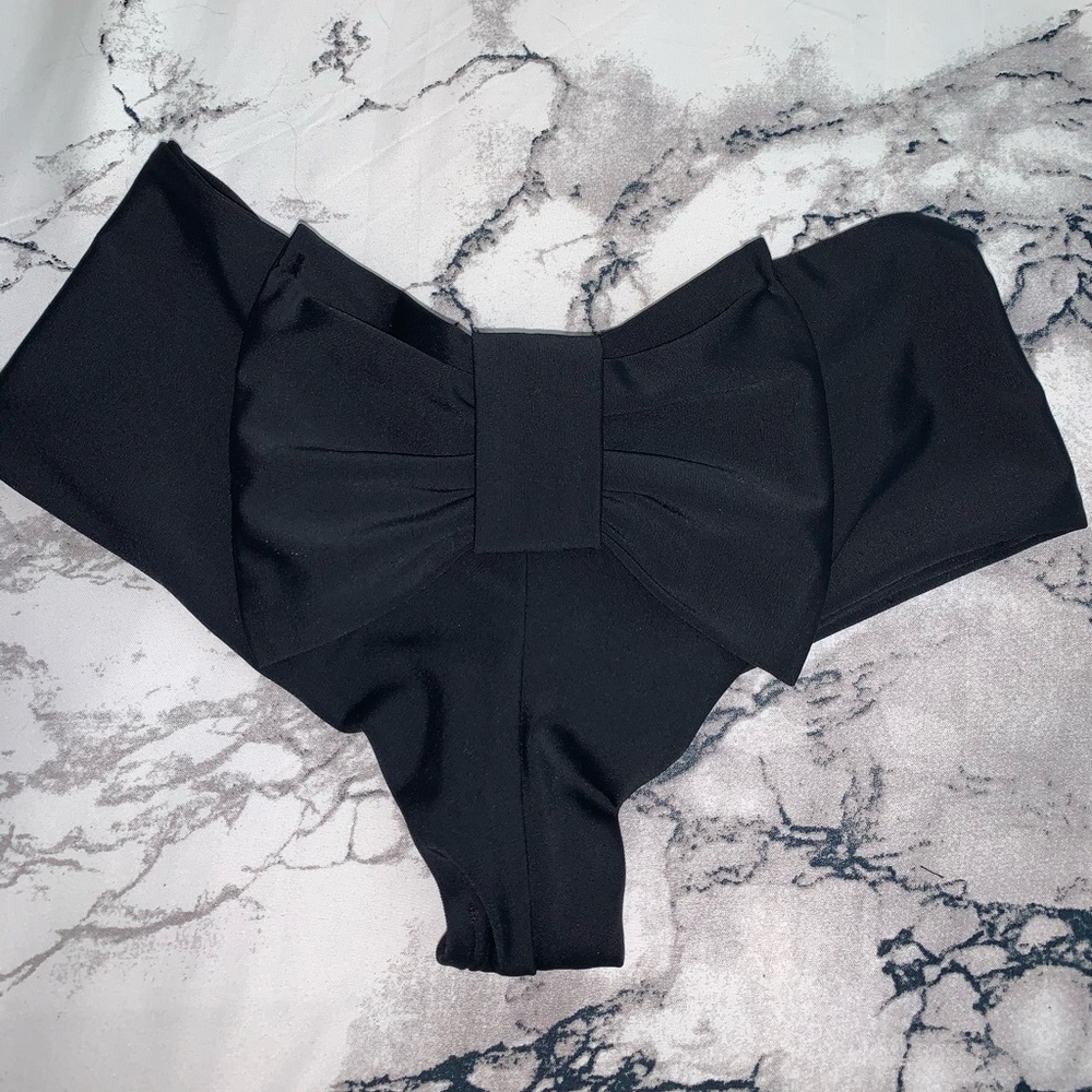 black with bow -bottoms